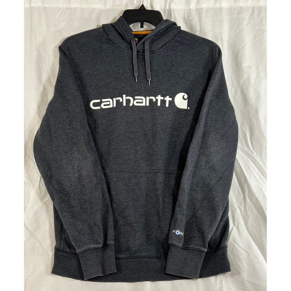 Carhartt Dark Gray Logo Hoodie Men's M Fall 2020 Workwear‎ Sweatshirt